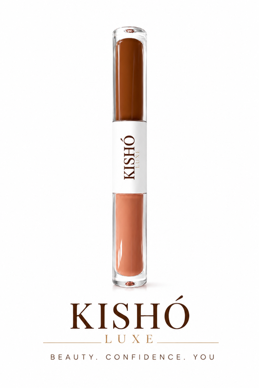 DuoLuxeGloss 02 - Peach Kiss + Sweet Cocoa